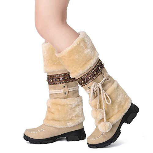 Black Friday Angebote 2024, Damen Winterschuhe Wasserdicht Warm Komfort Schneestiefel Snowboot Kurze Stiefeletten Gefüttert Winter Boots Winterstiefel Winterboots Ankle Boots von Sunnyuk