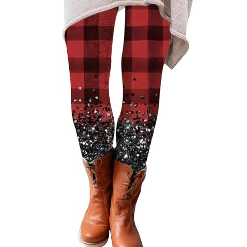 Black Friday Angebote 2024, Weihnachts Leggings Damen Warm Winter Weihnachtsleggings Weihnachtsoutfit Elegante Festliche Sportleggins Stretch Weihnachten Yoga Hosen High Waist Weihnachtshose von Sunnyuk