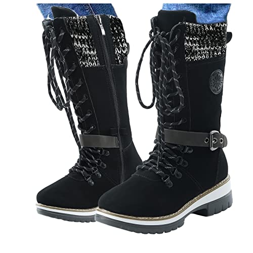 Black Friday Angebote 2024, Winterboots Damen Gefüttert Wasserdicht Winterstiefel Warm Kurze Stiefeletten Schneestiefel Komfort Winter Boots Snowboot Winterschuhe Ankle Boots von Sunnyuk