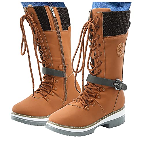 Damen Boots Winter, Damen Schuhe Winter Wasserdicht Komfort Winterboots Winterstiefel Warm Kurze Stiefeletten Winterschuhe Gefüttert Winter Boots Schneestiefel Snowboot Ankle Boots von Sunnyuk