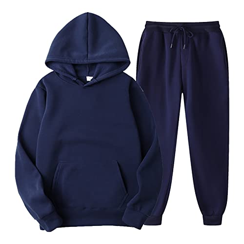 Damen Jogginganzug Grün,Jogginganzug Damen Große Größen Trainingsanzug Set mit Kapuze Hausanzug Hoodie Jogginghose Baggy Warm Sportanzug Elegant Kapuzenpullover 2-Teilig von Sunnyuk