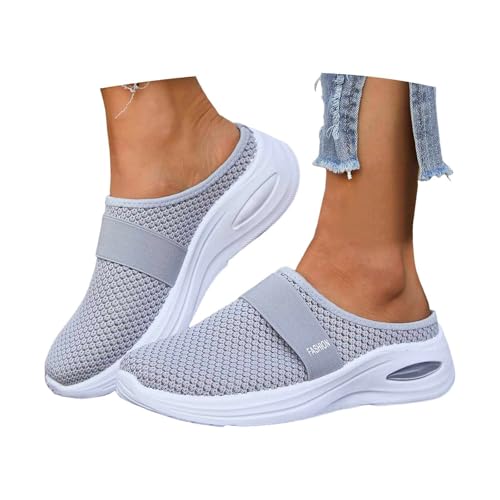 Damen Pantoletten geschlossen, Orthopädische Schuhe Damen Air Cushion Slip-On Walkingschuhe Diabetiker Schuhe Freizeit Mesh Fersensporn Atmungsaktiv Sandals Orthopädische Hausschuhe Damen Pantoletten geschlossen, Orthopädische Schuhe Damen Air Cushion Slip-On Walkingschuhe Diabetiker Schuhe Freizeit Mesh Fersensporn Atmungsaktiv Sandals Orthopädische Hausschuhe von Sunnyuk