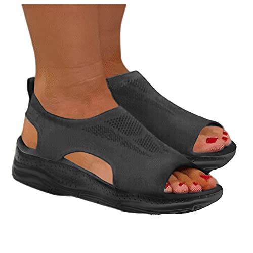 Damen Sommerschuhe bequem, Orthopädische Sandalen Damen Sommer Waschbare Slingback Orthopädische Slide Sport Sandalen mit Weiche Fussbett Bequem Sommerschuhe Casual Strick Sandalen Plateau Sandalen Damen Sommerschuhe bequem, Orthopädische Sandalen Damen Sommer Waschbare Slingback Orthopädische Slide Sport Sandalen mit Weiche Fussbett Bequem Sommerschuhe Casual Strick Sandalen Plateau Sandalen von Sunnyuk