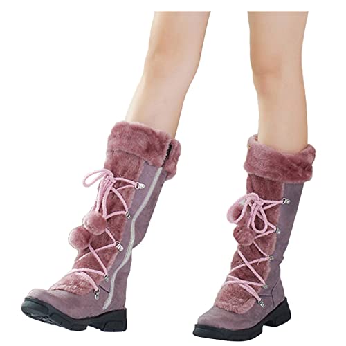 Damen Stiefeletten Schwarz, Damen Winterschuhe Weite H Komfort Warm Schneestiefel Winterboots Gefüttert Winter Boots Winterstiefel Wasserdicht Kurze Stiefeletten Snowboot Ankle Boots von Sunnyuk