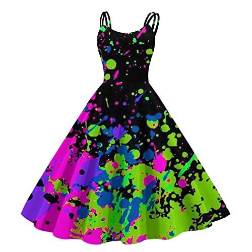 Damen Vintage Cocktailkleider Rockabilly Hohe Taille A-Line Petticoat Kleid Spaghettiträger Festlich Ballkleid Swing 50er Jahre Sommer Abendkleid Retro-Kleidung Elegant Partykleid Damen Vintage Cocktailkleider Rockabilly Hohe Taille A-Line Petticoat Kleid Spaghettiträger Festlich Ballkleid Swing 50er Jahre Sommer Abendkleid Retro-Kleidung Elegant Partykleid von Sunnyuk