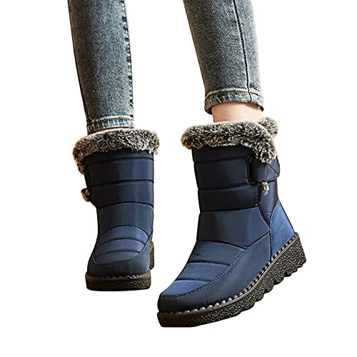 Damen Winterschuhe Wasserdicht, Boots Damen Winter Wasserdicht Gefüttert Winterboots Snowboot Komfort Kurze Stiefeletten Winterstiefel Warm Winter Boots Winterschuhe Schneestiefel Ankle Boots von Sunnyuk