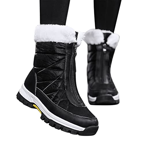 Damen Winterschuhe Weite H, Winterstiefel Damen Wasserdicht Gefüttert Winterschuhe Komfort Kurze Stiefeletten Snowboot Warm Winter Boots Schneestiefel Winterboots Ankle Boots von Sunnyuk