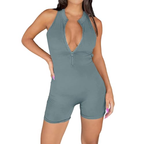 Einteiler Damen schwarz, Jumpsuits für Damen Sexy Sport Eng Playsuit Kurz Ärmellos Einteiler Fitness Yoga Overall Workout Frauen Gymnastikanzug Hohe Elastizität Slim Fit Gym Ganzkörperanzug Einteiler Damen schwarz, Jumpsuits für Damen Sexy Sport Eng Playsuit Kurz Ärmellos Einteiler Fitness Yoga Overall Workout Frauen Gymnastikanzug Hohe Elastizität Slim Fit Gym Ganzkörperanzug von Sunnyuk