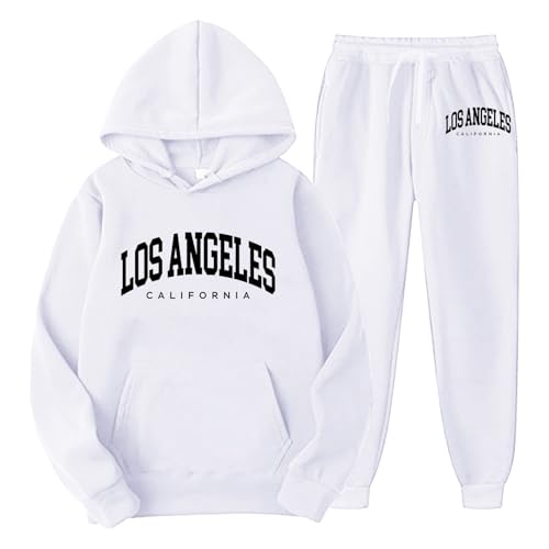 Freizeitanzug Herren Baumwolle, Herren Jogginganzug Set Laufanzug Streatwear Hausanzug Baggy Warm Langarm Kapuzenpullover Sporthose Freizeitanzug Winter Sport Tracksuit von Sunnyuk