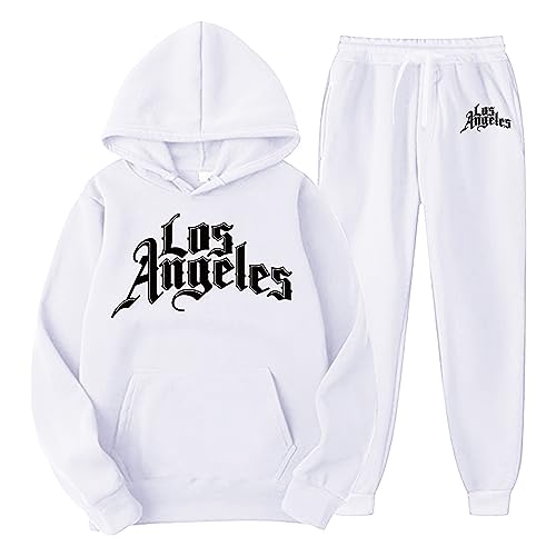 Jogginganzug Herren Baumwolle XXL, Herren Jogginganzug Set Warm Freizeitanzug Streatwear Baggy Laufanzug Langarm Kapuzenpullover Sporthose Winter Sport Sportanzug Hausanzug von Sunnyuk