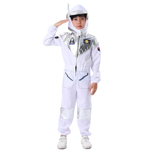 Karneval kostüm Kinder, Astronauten Kostüm Kinder Unisex Karneval Kostüm Astronaute Kostüm Role Play Space Kostüm Faschingskostüme Mädchen Junge Overall Outfit Weltall Kostüm von Sunnyuk