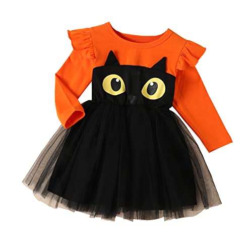 Kinder Mädchen Kleid Strampler mit Stirnband Kinderkostüm Fancy Party Kostüm Halloween Kostüm Abendkleid Großen Festkleid Kleinkinder Prinzessin Kleid Dekoration Schwarz Karneval von Sunnyuk