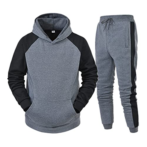 Meine Bestellung Bei, Jogginganzug Herren Set Laufanzug Hausanzug Streatwear Baggy Winter Kapuzenpullover Sporthose Langarm Trainingsanzug Warm Casual Activewear von Sunnyuk