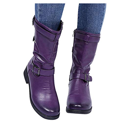 Meine Bestellung Bei, Stiefeletten Damen mit Absatz Winter Western Westernstiefel Winterstiefel Elegant Klassisch Ankle Boots Kurzstiefel Leder Halbhohe Halbstiefel Cowboystiefel von Sunnyuk