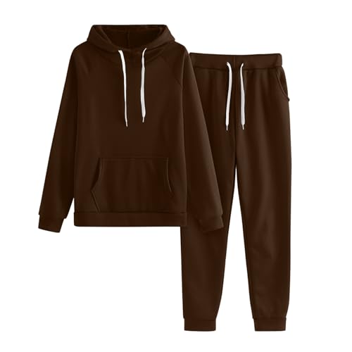 Meine Bestellungen Anzeigen,Freizeitanzug Damen Modern Jogginganzug Set Elegant Hausanzug Kapuzenpullover 2-Teilig Baggy mit Kapuze Trainingsanzug Sportanzug Warm Hoodie Jogginghose von Sunnyuk