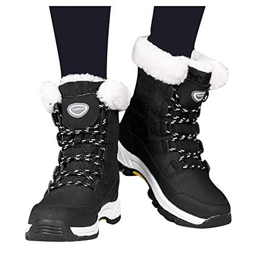 Meine Bestellungen Anzeigen 2024, Damen Winterschuhe Wasserdicht Komfort Warm Snowboot Winterstiefel Gefüttert Winter Boots Kurze Stiefeletten Winterboots Schneestiefel Ankle Boots von Sunnyuk