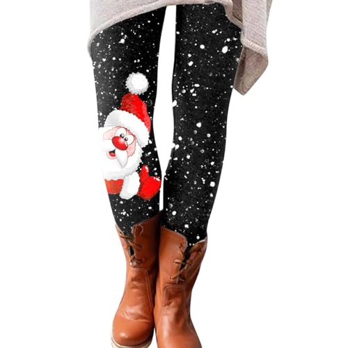 Meine Bestellungen Anzeigen 2024, Weihnachtsleggings Damen Elastische Schlanke Weihnachts Leggings mit Weihnachtsmotiven Freizeithose Weihnachtshose Weihnacht Winter Thermo Leggings Sportleggins von Sunnyuk