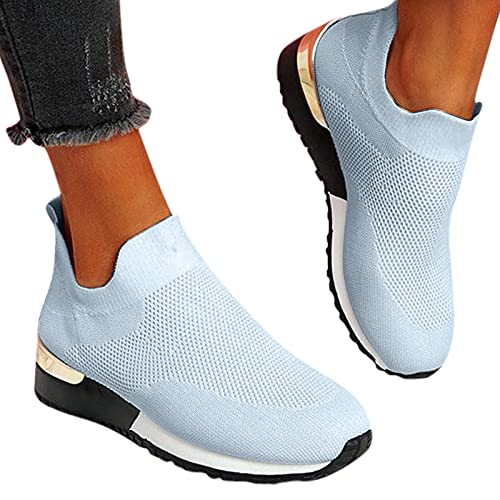 Orthopädische Schuhe Damen Sneaker, Orthopädische Schuhe Damen Sneaker Leicht Memory Schaum Walkingschuhe Bequeme Weite H Vermascht Atmungsaktiv Turnschuhe Trekkingschuhe Schwarz von Sunnyuk