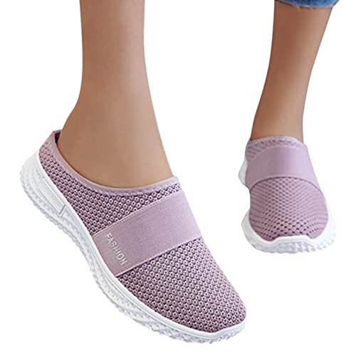 Orthopädische Schuhe Damen Sneaker Leicht Vermascht Atmungsaktiv Weite H Walkingschuhe Memory Schaum Bequeme Fitnessschuhe Trekkingschuhe Schwarz Outdoor von Sunnyuk