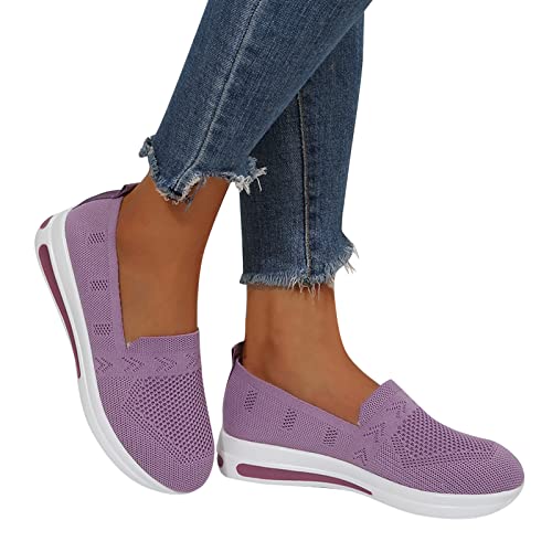 Orthopädische Schuhe Damen Sneaker Memory Schaum Vermascht Walkingschuhe Weite H Leicht Bequeme Atmungsaktiv Turnschuhe Fitnessschuhe Outdoor Schwarz von Sunnyuk