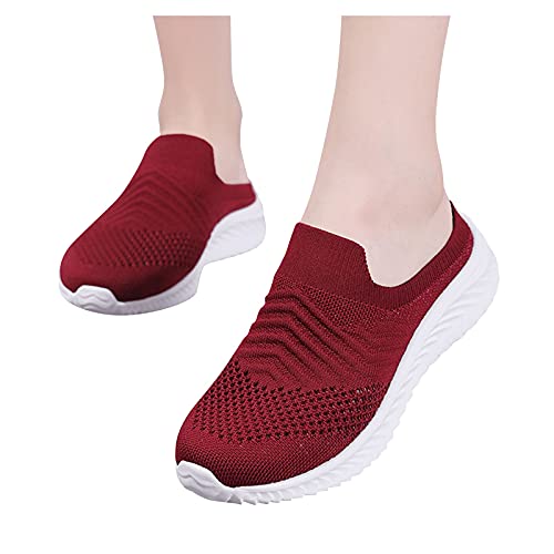 Orthopädische Schuhe Damen Weiß Weite H Vermascht Bequeme Leicht Walkingschuhe Sneaker Atmungsaktiv Memory Schaum Fitnessschuhe Turnschuhe Schwarz Outdoor von Sunnyuk