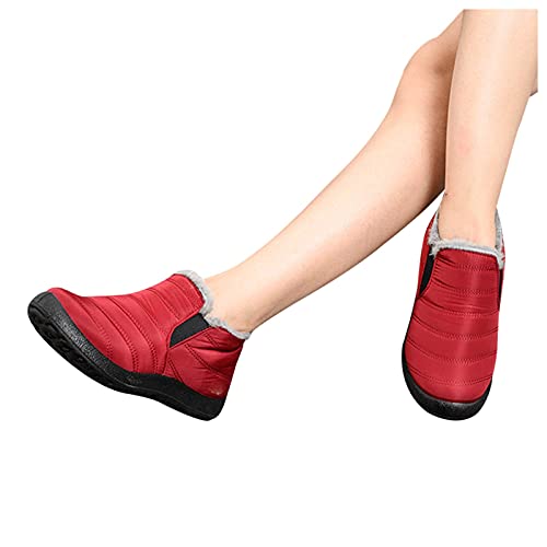 Outlet Angebote, Stiefeletten Damen Gefüttert Wasserdicht Warm Winterstiefel Schneestiefel Winter Boots Winterschuhe Komfort Kurze Winterboots Snowboot Ankle Boots von Sunnyuk