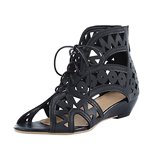 Sandalen Damen Elegant Für Party Strass Wohnungen Flache Sandaletten Damen Weiß Zum Hineinschlüpfen Römersandalen Strandsandalen Gladiator-Sandalen mit Offenem Zeh Und Schnalle von Sunnyuk