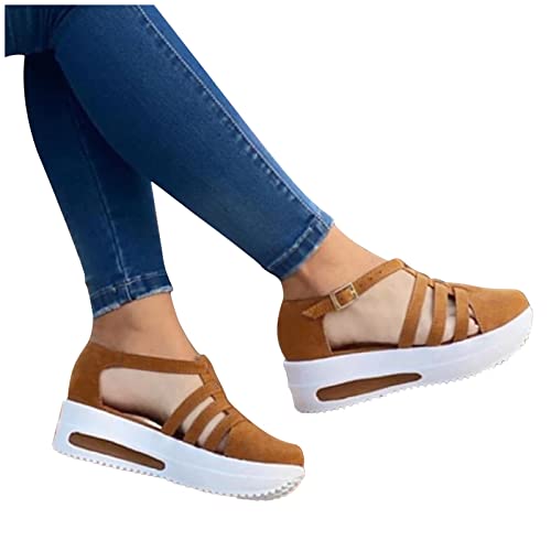 Sandalen Damen Elegant Vorne Geschlossen Weiß Pantoletten Frauen Sandaletten mit Absatz Elegant Sexy Spitze Böhmen Abendschuhe Wandersandalen Valgus Orthopädische Schuhe Shoes von Sunnyuk