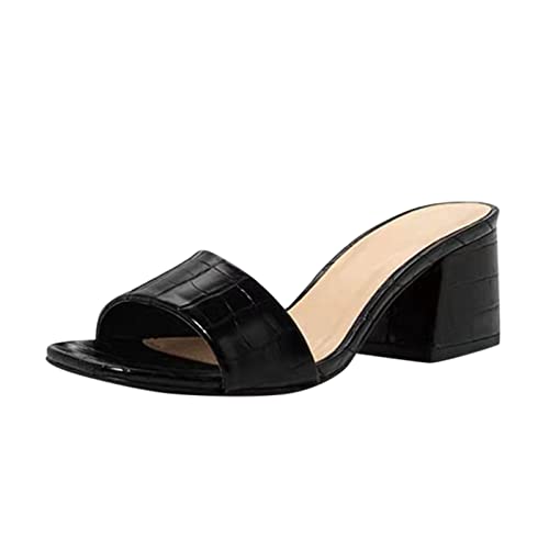 Sandalen Damen Rosegold Hausschuhe Frauen Pantoletten Leder Einfacher quadratischer Flacher Dicker Absatz PU-Sandalen Hohe Schuhe Damen Dicker Absatz Sandalen Damen Rosegold Hausschuhe Frauen Pantoletten Leder Einfacher quadratischer Flacher Dicker Absatz PU-Sandalen Hohe Schuhe Damen Dicker Absatz von Sunnyuk