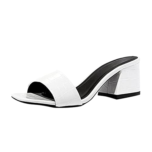Sandalen Damen Rosegold Hausschuhe Frauen Pantoletten Leder Einfacher quadratischer Flacher Dicker Absatz PU-Sandalen Hohe Schuhe Damen Dicker Absatz Sandalen Damen Rosegold Hausschuhe Frauen Pantoletten Leder Einfacher quadratischer Flacher Dicker Absatz PU-Sandalen Hohe Schuhe Damen Dicker Absatz von Sunnyuk