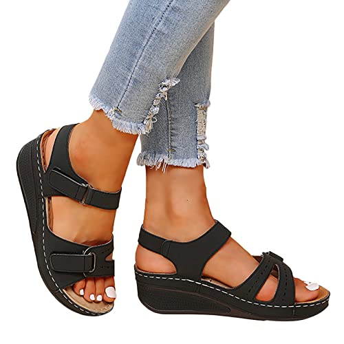 Sandalen Damen Sommer Klettverschluss Keilsandalen Elegante Sommerschuhe Bequeme Keile Gelegentliche Schuhe Damensandalen Treckingsandalen Römersandalen Pantoletten Sandaletten Sandalen Damen Sommer Klettverschluss Keilsandalen Elegante Sommerschuhe Bequeme Keile Gelegentliche Schuhe Damensandalen Treckingsandalen Römersandalen Pantoletten Sandaletten von Sunnyuk