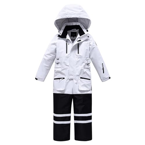 Schneeanzug Kinder 122 Jungen, Schneeanzug Kinder Mädchen Jungen Wasserdicht Schneeoverall Schneeanzüge Reflektierenden Streifen Verdickt Warm Skianzüge Skioverall Winddicht Einteilige Softshellanzug von Sunnyuk