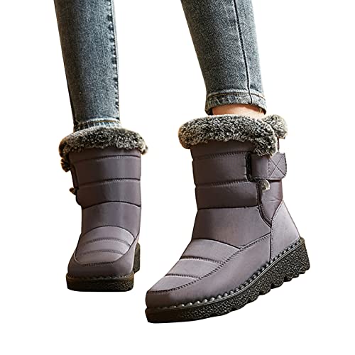 Schuhe Damen Winter, Schuhe Damen Winter Boots Warm Wasserdicht Winterstiefel Winterboots Gefüttert Kurze Stiefeletten Snowboot Komfort Winter Boots Schneestiefel Winterschuhe Ankle Boots von Sunnyuk