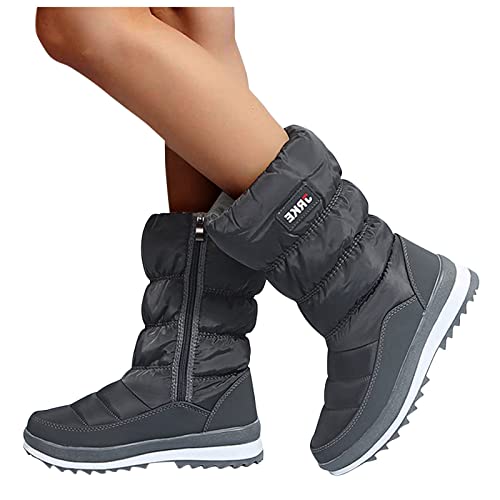 Schuhe Damen Winter Boots, Winterboots Damen Gefüttert Wasserdicht Winterstiefel Snowboot Warm Winter Boots Schneestiefel Komfort Kurze Stiefeletten Winterschuhe Ankle Boots von Sunnyuk