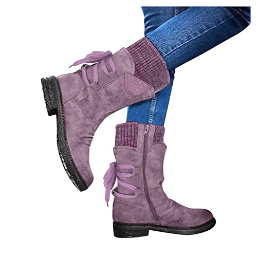 Schuhe Damen Winter Stiefel, Damen Winterschuhe Wasserdicht Warm Winterboots Snowboot Gefüttert Kurze Stiefeletten Schneestiefel Komfort Winter Boots Winterstiefel Ankle Boots von Sunnyuk