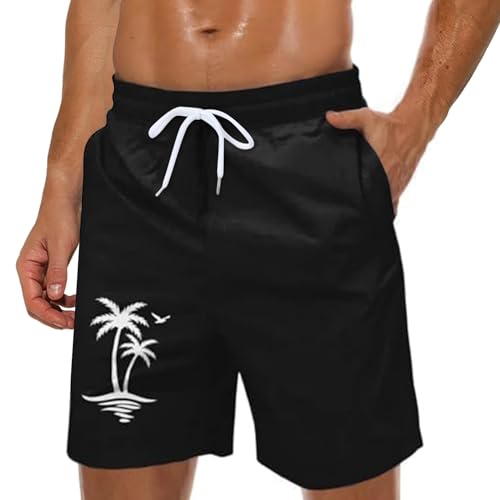 Shorts Herren, Herren Badehose Sommer Männer Boardshorts Bademode Kurz Men's Swimwear Beach Schwimmhose Swimsuit mit Tasche Lässiger Badeshorts Herren Badehosen Trainingsshorts von Sunnyuk