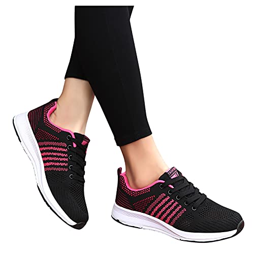 Sneaker Damen Schwarz Weiß Laufschuhe Sportschuhe Fitnessstudio Schuhe Frauen Sommer Sandalen Flach Komfort Fitnessschuhe Wasserdicht Halbschuhe Freizeitschuhe Walkingschuhe von Sunnyuk