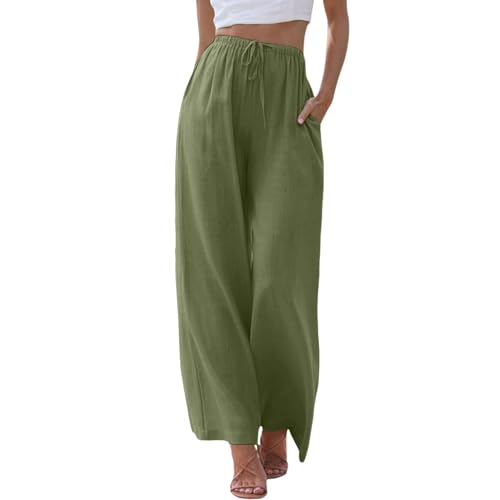 Sommerhose Damen leicht elegant, Leinenhose Damen Sommer Leicht Lang Sommerhose Lockere Weite Hose Freizeithose Casual Leinen Stoffhose Palazzo Hose Elegant Strandhose Hohe Taille Sommerhose Damen leicht elegant, Leinenhose Damen Sommer Leicht Lang Sommerhose Lockere Weite Hose Freizeithose Casual Leinen Stoffhose Palazzo Hose Elegant Strandhose Hohe Taille von Sunnyuk