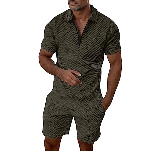Sport Anzug Herren kurz, 2 Teiler Herren Sommer Outfit Zweiteiler Trainingsanzug Kurzarm Reißverschluss Poloshirt und Kurze Hose Set Kleidung Sportanzug Casual Jogginganzug Freizeitanzug Sport Anzug Sport Anzug Herren kurz, 2 Teiler Herren Sommer Outfit Zweiteiler Trainingsanzug Kurzarm Reißverschluss Poloshirt und Kurze Hose Set Kleidung Sportanzug Casual Jogginganzug Freizeitanzug Sport Anzug von Sunnyuk