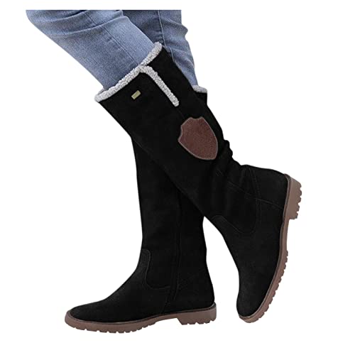 Stiefeletten Damen Schwarz, Schuhe Damen Winter Stiefel Gefüttert Wasserdicht Winterboots Snowboot Komfort Winter Boots Schneestiefel Warm Kurze Stiefeletten Winterstiefel Winterschuhe Ankle Boots von Sunnyuk