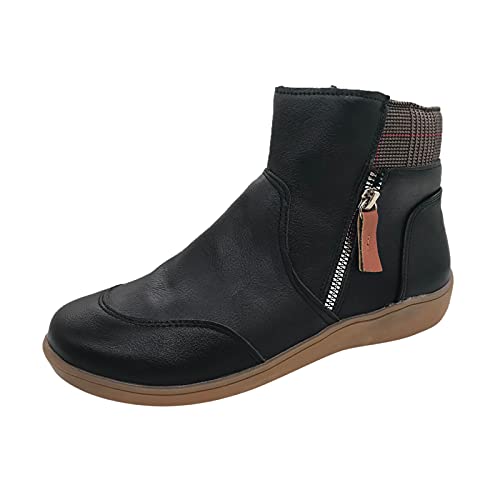 Sunnyuk Boots Damen Winter, Winterstiefel Damen Gefüttert Wasserdicht Winterboots Winterschuhe Komfort Kurze Stiefeletten Snowboot Warm Winter Boots Schneestiefel Ankle Boots von Sunnyuk