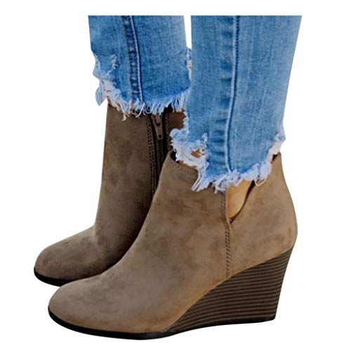 Sunnyuk Meine Bestellung Bei, Ankle Boots Damen mit Absatz Elegant Klassisch Westernstiefel Western Winter Winterstiefel Stiefeletten Kurzstiefel Halbhohe Leder Halbstiefel Cowboystiefel von Sunnyuk