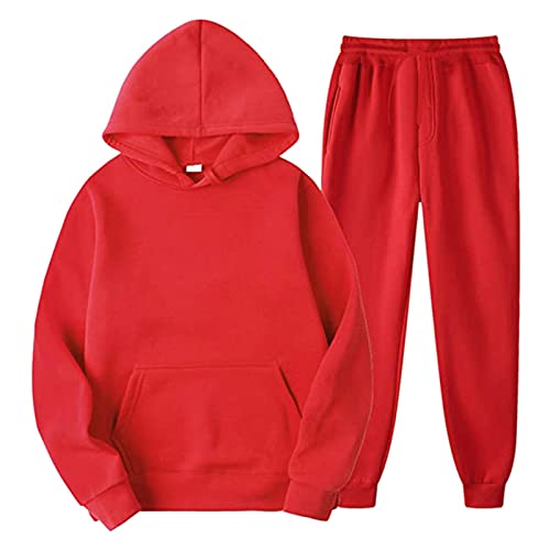 Tracksuit Damen Winter,Freizeitanzug Damen Warm Sportanzug mit Kapuze Hoodie Jogginghose Kapuzenpullover 2-Teilig Elegant Jogginganzug Set Trainingsanzug Baggy Tracksuit von Sunnyuk