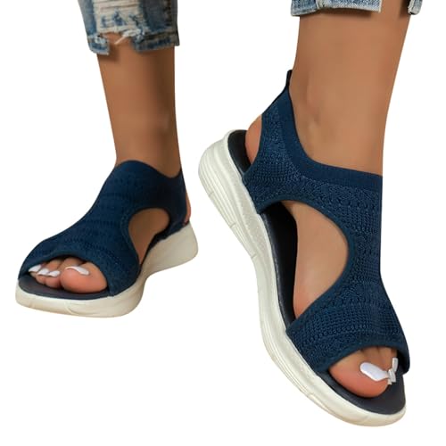 Trekkingsandalen Damen wasserfest, Orthopädische Sandalen Damen Sommer Waschbare Slingback Orthopädische Slide Sport Sandalen mit Weiche Fussbett Bequem Sommerschuhe Casual Strick Trekkingsandalen Damen wasserfest, Orthopädische Sandalen Damen Sommer Waschbare Slingback Orthopädische Slide Sport Sandalen mit Weiche Fussbett Bequem Sommerschuhe Casual Strick von Sunnyuk
