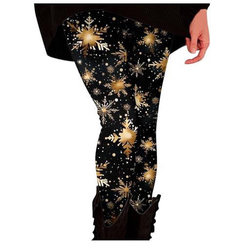 Weihnachten Kleidung Damen Leggings, Weihnachtsleggings Damen Elegante Winter Weihnachts Leggings Yoga Hosen High Waist Weihnachten Weihnachtsoutfit Warm Festliche Sportleggins Stretch Weihnachtshose von Sunnyuk