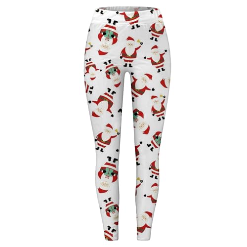 Weihnachtsleggings Damen Gefüttert, Weihnachts Leggings Damen Warm High Waist Weihnachtsleggings Yoga Hosen Elegante Weihnachten Weihnachtsoutfit Stretch Festliche Weihnachtshose Winter Sportleggins von Sunnyuk