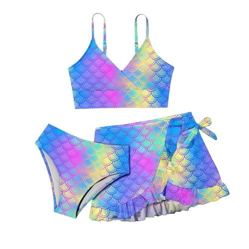 badeanzüge für mädchen 158, Bikini Mädchen Set 3er Kinder Blumen Meerjungfrau Badeanzug, Badeanzüge für Mädchen, Bademode Top+Rocks +Slips Badebekleidung badeanzüge für mädchen 158, Bikini Mädchen Set 3er Kinder Blumen Meerjungfrau Badeanzug, Badeanzüge für Mädchen, Bademode Top+Rocks +Slips Badebekleidung von Sunnyuk