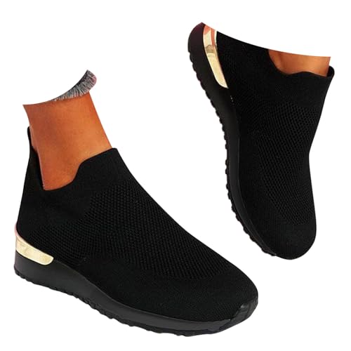 Chunky Sneaker Damen 42, Sneaker Damen Schwarz Weiß Leicht Mesh Sportschuhe - Atmungsaktive Bequeme Turnschuhe Joggingschuhe Fitness Stoßfest Laufschuhe Sommerschuhe Outdoor Slip On Walkingschuhe Chunky Sneaker Damen 42, Sneaker Damen Schwarz Weiß Leicht Mesh Sportschuhe - Atmungsaktive Bequeme Turnschuhe Joggingschuhe Fitness Stoßfest Laufschuhe Sommerschuhe Outdoor Slip On Walkingschuhe von Sunnyuk