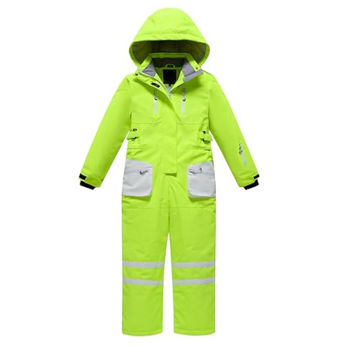 schneeanzug kinder 104, Schneeanzug Kinder Mädchen Jungen Verdickt Warm Schneeoverall Wasserdicht mit Kapuze Skianzüge Skioverall Einteilige Winddicht Schneeanzüge Softshellanzug Outdoor von Sunnyuk