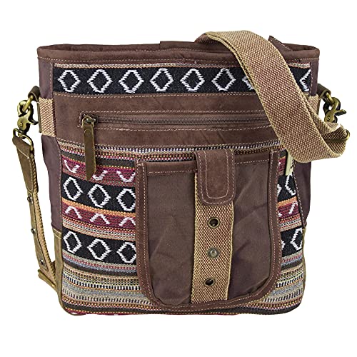 Sunsa Damen Umhängetasche. Braune Tasche aus Canvas/Baumwolle, 6 Liter Sunsa Damen Umhängetasche. Braune Tasche aus Canvas/Baumwolle, 6 Liter von Sunsa